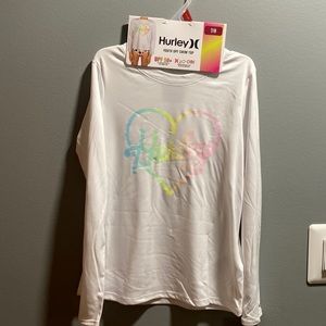 BRAND NEW GIRLS HURLEY UPF SWIM TOP SIZE 7/8! NWT. SMOKE FREE HOME!
